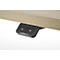 Bureau, elektrisch in hoogte verstelbaar, T-poot zonder dwarsbalk, B 1600 x D 800 x H 605-1265 mm, eiken/wit