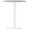 Bureau, elektrisch in hoogte verstelbaar, T-poot zonder dwarsbalk, B 1600 x D 800 x H 605-1265 mm, eiken/wit