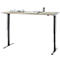 Bureau, elektrisch in hoogte verstelbaar, T-poot zonder dwarsbalk, B 1600 x D 800 x H 605-1265 mm, eiken/zwart