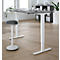 Bureau, elektrisch in hoogte verstelbaar, T-poot zonder dwarsbalk, B 1600 x D 800 x H 605-1265 mm, grafiet/wit