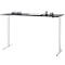 Bureau, elektrisch in hoogte verstelbaar, T-poot zonder dwarsbalk, B 1600 x D 800 x H 605-1265 mm, grafiet/wit