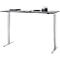 Bureau, elektrisch in hoogte verstelbaar, T-poot zonder dwarsbalk, B 1600 x D 800 x H 605-1265 mm, grafiet/zilver