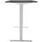 Bureau, elektrisch in hoogte verstelbaar, T-poot zonder dwarsbalk, B 1600 x D 800 x H 605-1265 mm, grafiet/zilver