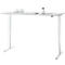 Bureau, elektrisch in hoogte verstelbaar, T-poot zonder dwarsbalk, B 1600 x D 800 x H 605-1265 mm, lichtgrijs/wit