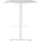 Bureau, elektrisch in hoogte verstelbaar, T-poot zonder dwarsbalk, B 1600 x D 800 x H 605-1265 mm, lichtgrijs/wit