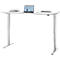 Bureau, elektrisch in hoogte verstelbaar, T-poot zonder dwarsbalk, B 1600 x D 800 x H 605-1265 mm, lichtgrijs/zilver