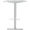 Bureau, elektrisch in hoogte verstelbaar, T-poot zonder dwarsbalk, B 1600 x D 800 x H 605-1265 mm, lichtgrijs/zilver
