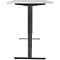 Bureau, elektrisch in hoogte verstelbaar, T-poot zonder dwarsbalk, B 1600 x D 800 x H 605-1265 mm, lichtgrijs/zwart