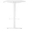 Bureau, elektrisch in hoogte verstelbaar, T-poot zonder dwarsbalk, B 1600 x D 800 x H 605-1265 mm, wit/wit