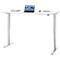 Bureau, elektrisch in hoogte verstelbaar, T-poot zonder dwarsbalk, B 1600 x D 800 x H 605-1265 mm, wit/zilver