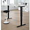 Bureau, elektrisch in hoogte verstelbaar, T-poot zonder dwarsbalk, B 1600 x D 800 x H 605-1265 mm, wit/zwart