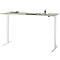 Bureau, elektrisch in hoogte verstelbaar, T-poot zonder dwarsbalk, B 1800 x D 800 x H 605-1265 mm, eiken/wit