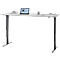 Bureau, elektrisch in hoogte verstelbaar, T-poot zonder dwarsbalk, B 1800 x D 800 x H 605-1265 mm, lichtgrijs/zwart