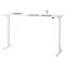 Bureau, elektrisch in hoogte verstelbaar, T-poot zonder dwarsbalk, B 1800 x D 800 x H 605-1265 mm, wit/wit