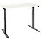 Bureau ERGO-T 2.0 - réglable en hauteur électriquement - L 1200 x P 800 x H 640-1300 mm - pied en T anthracite - blanc - notre marque Schäfer Shop Select