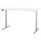 Bureau, hauteur réglable électriquement, piétement en T, L 1600 x P 800 x H 615-1275 mm, blanc/alu blanc