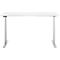 Bureau, hauteur réglable électriquement, piétement en T, L 1600 x P 800 x H 615-1275 mm, blanc/alu blanc