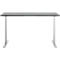 Bureau, hauteur réglable électriquement, piétement en T, L 1600 x P 800 x H 615-1275 mm, graphite/alu blanc