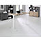 Bureau, hauteur réglable électriquement, piétement en T, L 1600 x P 800 x H 620-1270 mm, chêne sauvage/blanc + interrupteur à mémoire