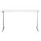 Bureau, hauteur réglable électriquement, piétement en T, L 1800 x P 800 x H 615-1275 mm, blanc/alu blanc