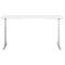 Bureau, hauteur réglable électriquement, piétement en T, L 1800 x P 800 x H 615-1275 mm, blanc/alu blanc