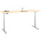 Bureau, hauteur réglable électriquement, piétement en T, L 1800 x P 800 x H 615-1275 mm, érable/alu blanc