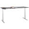 Bureau, hauteur réglable électriquement, piétement en T, L 1800 x P 800 x H 615-1275 mm, graphite/alu blanc