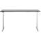 Bureau, hauteur réglable électriquement, piétement en T, L 1800 x P 800 x H 615-1275 mm, graphite/alu blanc