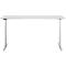 Bureau, hauteur réglable électriquement, piétement en T, L 1800 x P 800 x H 615-1275 mm, gris clair/alu blanc