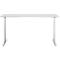 Bureau, hauteur réglable électriquement, piétement en T, L 1800 x P 800 x H 615-1275 mm, gris clair/alu blanc