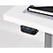 Bureau, hauteur réglable électriquement, rectangulaire, pied en T, L 1300 x P 650 x H 720-1200 mm, blanc/argenté