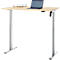 Bureau, hauteur réglable électriquement, rectangulaire, piétement en T, L 1200 x P 800 x H 720-1200 mm, décor érable/argenté