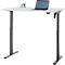 Bureau, hauteur réglable électriquement, rectangulaire, piétement en T, L 1200 x P 800 x H 720-1200 mm, gris clair/noir