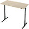 Bureau, hauteur réglable électriquement, rectangulaire, piétement en T, L 1300 x P 650 x H 720-1200 mm, décor chêne/noir