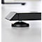 Bureau, hauteur réglable électriquement, rectangulaire, piétement en T, L 1600 x P 800 x H 720-1200 mm, décor chêne/noir