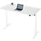 Bureau, hauteur réglable électriquement, rectangulaire, piétement en T, L 1600 x P 800 x H 720-1200 mm, gris clair/blanc