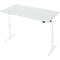 Bureau, hauteur réglable électriquement, rectangulaire, piétement en T, L 1600 x P 800 x H 720-1200 mm, gris clair/blanc