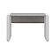 Bureau Home Office TEMPIO, rectangulaire, piètement traineau, L 1500 x P 800 x H 740 mm, avec support guide-câbles, béton/blanc