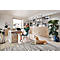 Bureau Home Office TEMPIO, rectangulaire, piètement traineau, L 1500 x P 800 x H 740 mm, chêne Sonoma/blanc