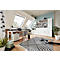 Bureau Home Office TEMPIO, rectangulaire, piètement traineau, L 1500 x P 800 x H 740 mm, chêne Sonoma/blanc