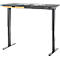 Bureau met bamboe accessoirelade & kabelgoot van gerecycled vilt, elektrisch in hoogte verstelbaar, B 1300 x D 650 x H 605-1265 mm, grafiet/zwart