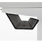 Bureau met bamboe accessoirelade & kabelgoot van gerecycled vilt, elektrisch in hoogte verstelbaar, B 1300 x D 650 x H 605-1265 mm, lichtgrijs/wit