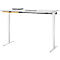 Bureau met bamboe accessoirelade & kabelgoot van gerecycled vilt, elektrisch in hoogte verstelbaar, B 1600 x D 800 x H 605-1265 mm, lichtgrijs/wit