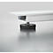 Bureau met bamboe accessoirelade & kabelgoot van gerecycled vilt, elektrisch in hoogte verstelbaar, B 1600 x D 800 x H 605-1265 mm, wit/wit