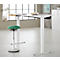 Bureau met bamboe accessoirelade & kabelgoot van gerecycled vilt, elektrisch in hoogte verstelbaar, B 1600 x D 800 x H 605-1265 mm, wit/wit