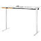 Bureau met bamboe accessoirelade & kabelgoot van gerecycled vilt, elektrisch in hoogte verstelbaar, B 1600 x D 800 x H 605-1265 mm, wit/wit