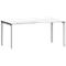 Bureau MODENA FLEX, forme libre, approche à droite, 4 pieds en tube carré, L 1800 x P 1000/800 x H 720-820 mm, gris clair/aluminium blanc