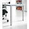 Bureau MODENA FLEX, rectangulaire, 4 pieds en tube carré, L 1200 x P 800 x H 720-820 mm, gris clair/aluminium blanc