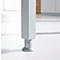 Bureau MODENA FLEX, rectangulaire, 4 pieds en tube carré, L 1600 x P 800 x H 720-820 mm, hêtre/aluminium blanc