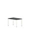 Bureau NEVADA, 4 pieds, rectangulaire, tubes carrés, l. 1200 x P 800 x H 740 mm, gris foncé/blanc 